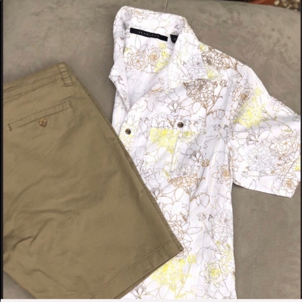 Sean John Men’s Shirt Short Sleeve Size Large